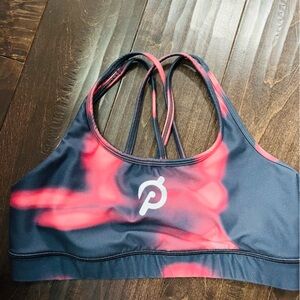 Peloton Red and Black Sports Bra